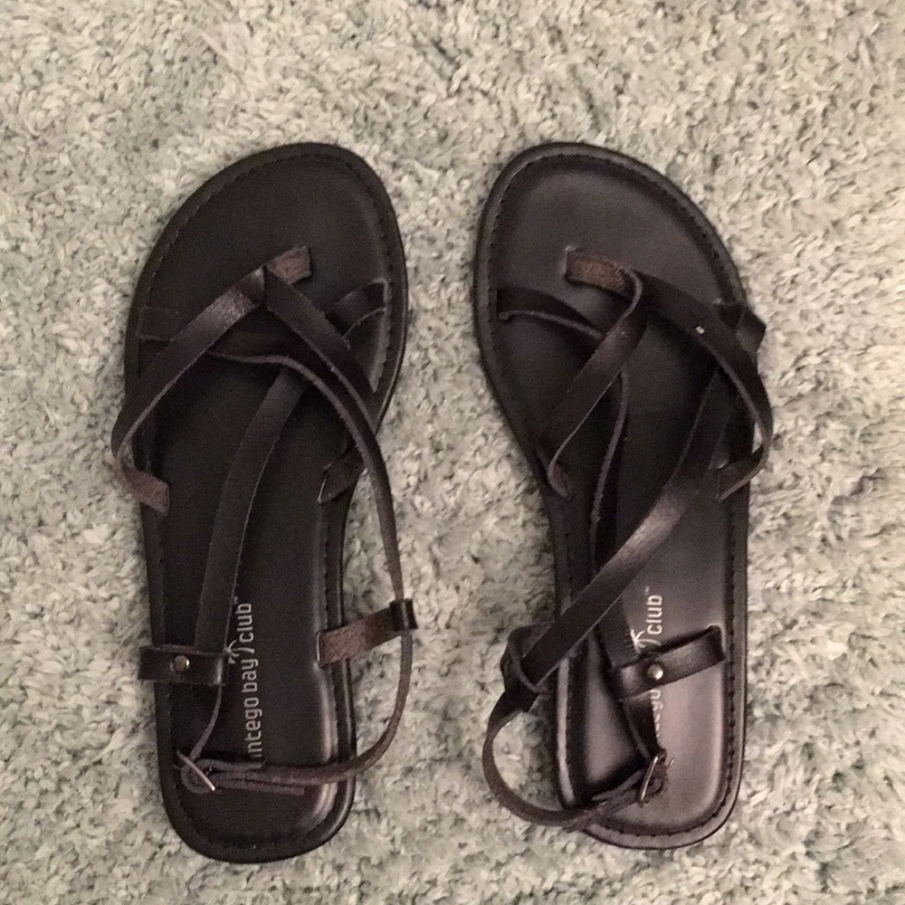 Women’s Black Sandals, Size 7